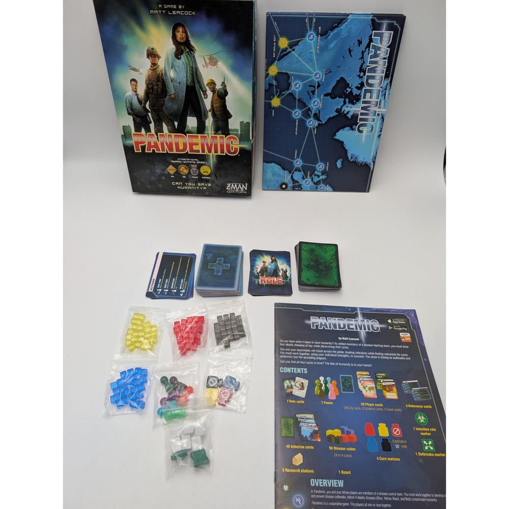 Z-Man Games PANDEMIC Board Game - 2012 COMPLETE Table Top Games With Friends